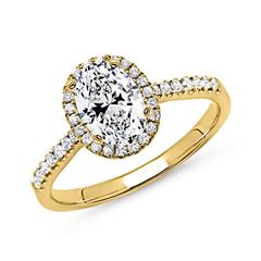 18 Karat Gold Verlobungsring mit Diamanten