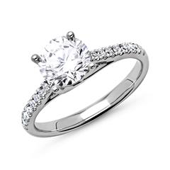 950er Platin Damenring mit Diamanten