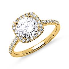 Verlobungsring 585er Gold mit Diamanten