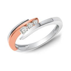 Damen-Ring 585er Weißgold 3 Diamanten 0,155 ct.