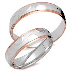Eheringe 333er Rot- Weissgold