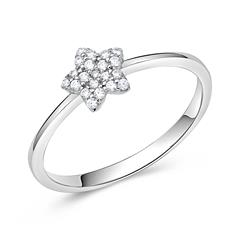 333er Goldring mit Stern aus Zirkonia