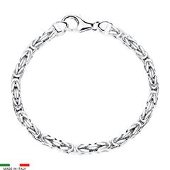 Königsarmband für Herren aus Sterlingsilber, 4,0 mm