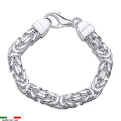 Königsarmband für Herren aus Sterlingsilber, 9 mm