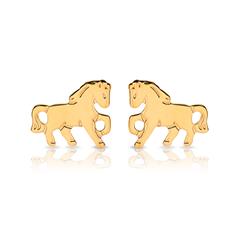 Ohrstecker Kinder 333er Gold Pferde