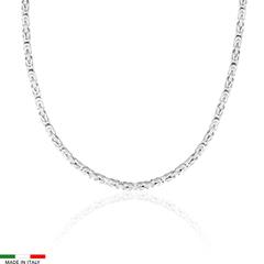 Kette mit Königskettengliedern aus 925er Silber, 2,5 mm