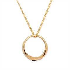 Polierte 333 Gold Taufkette Saphir