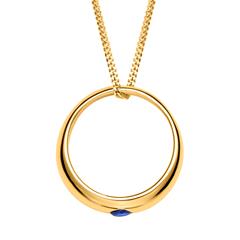 Polierte 333 Gold Taufkette Saphir