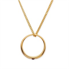 333er Gelbgold Taufkette poliert Rubin