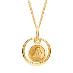 Taufkette 333er Gold Zirkonia Engel