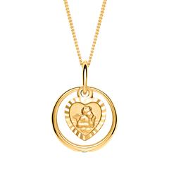 Taufkette 333 Gold Zirkonia Engel