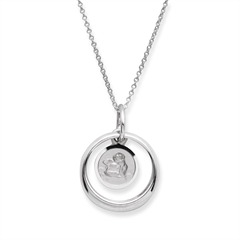 925 Silber Taufkette poliert Engel