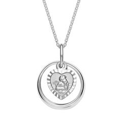 925 Silber Taufkette poliert Engel