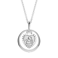 Taufkette 925 Silber Zirkonia Engel