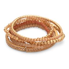 Armbänder Set Modeschmuck Damen rosé gold