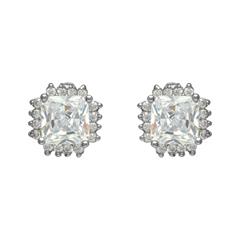 Quadratische Ohrstecker transparent Modeschmuck