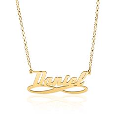 Infinity Namenskette aus vergoldetem 925er Silber