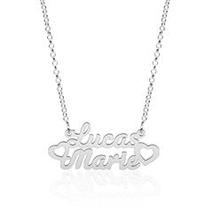 925er Silberkette mit zwei wählbaren Namen