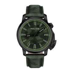 Herrenuhr Kavalan mit Lederband, khaki