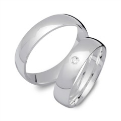 Trauringe Silber Eheringe 925 Gravur Diamant