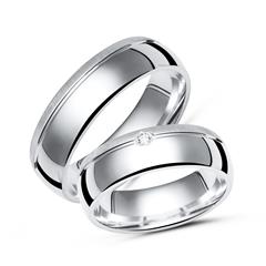 925 Trauringe: Silbereheringe Gravur Diamant