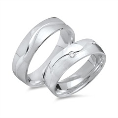 Trauringe 925 Silber: Partnerringe Brillant