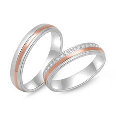 Eheringe Partneringe Sterlingsilber Bicolor