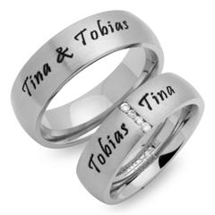 Eheringe Edelstahl Trauringe Lasergravur