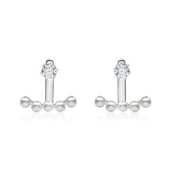Ear Jackets Zirkonia Perlen 925er Silber
