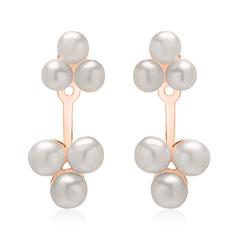 Ear Jackets aus rosévergoldetem 925er Silber mit Perlen