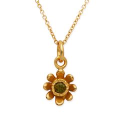 Silberkette 925 vergoldet Anhänger und Zirkonia