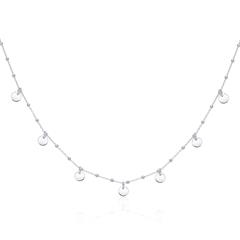 925er Silberkette mit Plättchen Anhängern