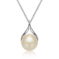 Silberkette inkl. Anhänger Süßwasserperle