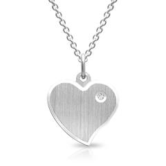 925er Silberkette mattierter Anhänger