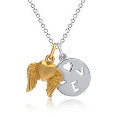 Silberkette inklusive 2-teiligem Anhängerset