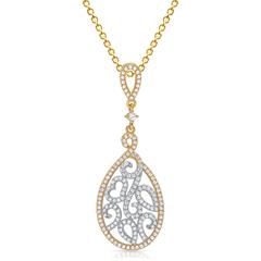 Silberkette inkl Anhänger mit weißen Zirkonia