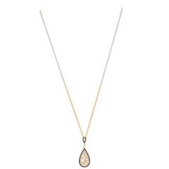 Silberkette mit Anhänger im floralen Design