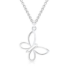 925 Silberkette mit Schmetterlings-Anhänger