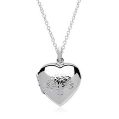 Sterlingsilber Medaillon Lebensbaum Gravur mit Kette