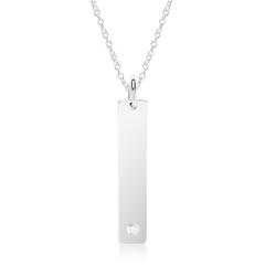Gravur Kette aus 925er Silber mit echtem Diamant