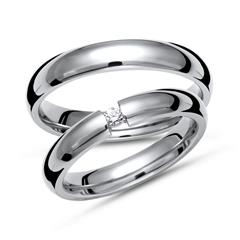 Trauringe Titan Eheringe Brillant 0,05 ct.