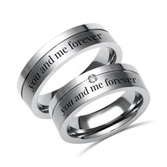 Teilpolierte Titan Eheringe Lasergravur