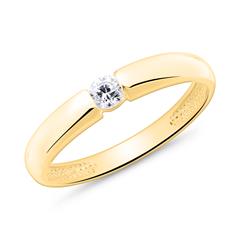 Verlobungsring aus 9K Gold mit Zirkoniastein
