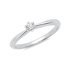 Exklusiver Verlobungsring Silber Zirkonia