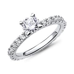 Steinbesetzter Verlobungsring 925er Silber