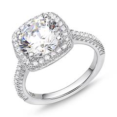 925er Silber Verlobungsring Sterling Zirkonia