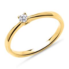 Verlobungsring aus 14K Gold mit Brillant, 0,10 ct.