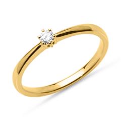 Diamant Verlobungsring 585er Gelbgold 0,10 ct.
