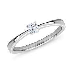 585er Weißgold Verlobungsring Diamant 0,15 ct