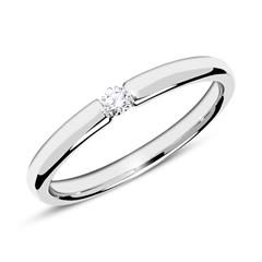 Verlobungsring aus 585er Weißgold mit Diamant 0,05 ct.